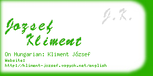 jozsef kliment business card